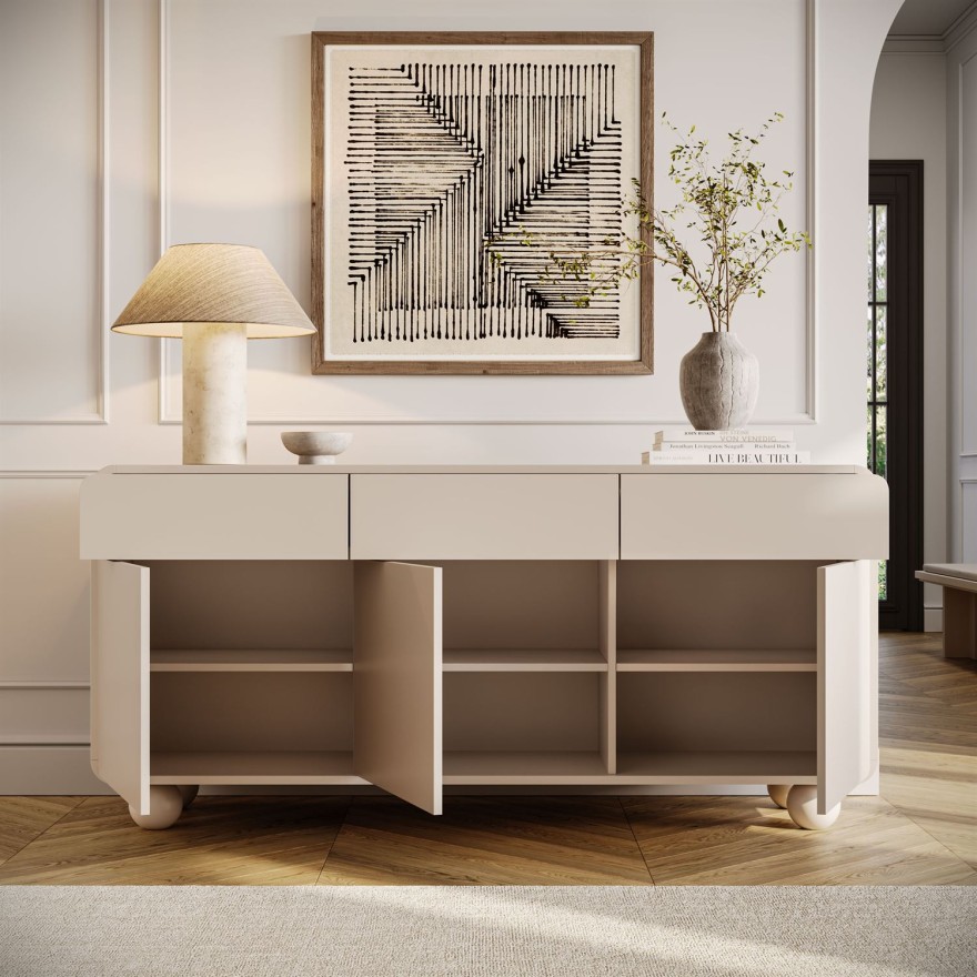 Trzydrzwiowa komoda OLIVIO KSZ160 z szufladami