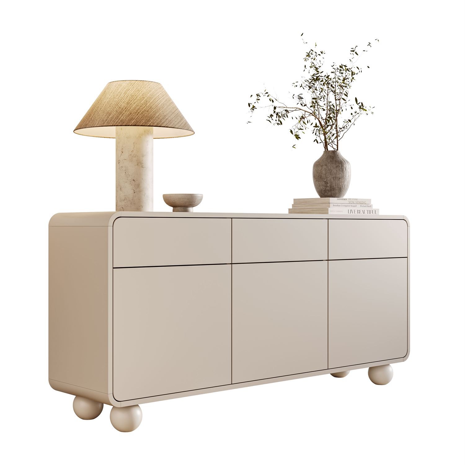 Trzydrzwiowa komoda OLIVIO KSZ160 z szufladami