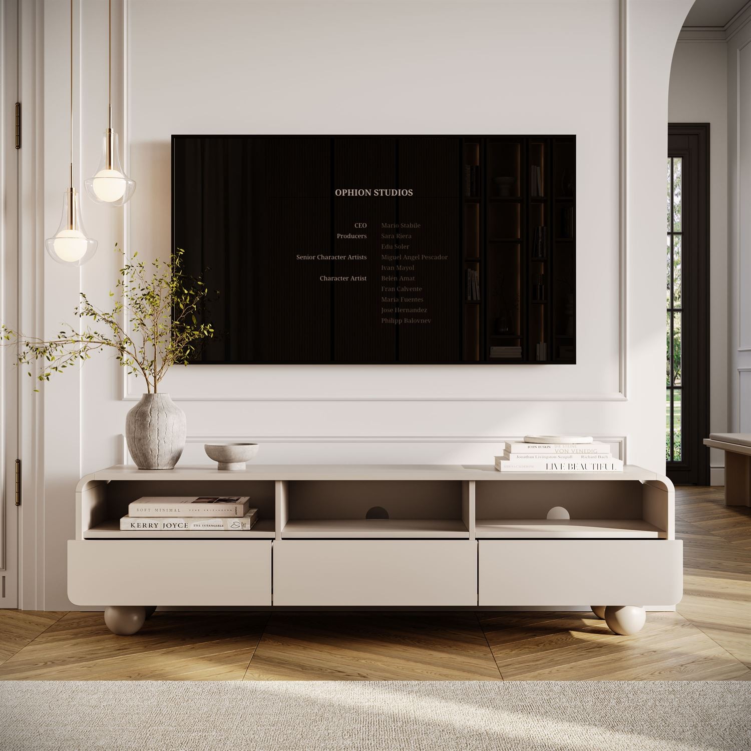 Szafka RTV OLIVIO 160 cm z szufladami