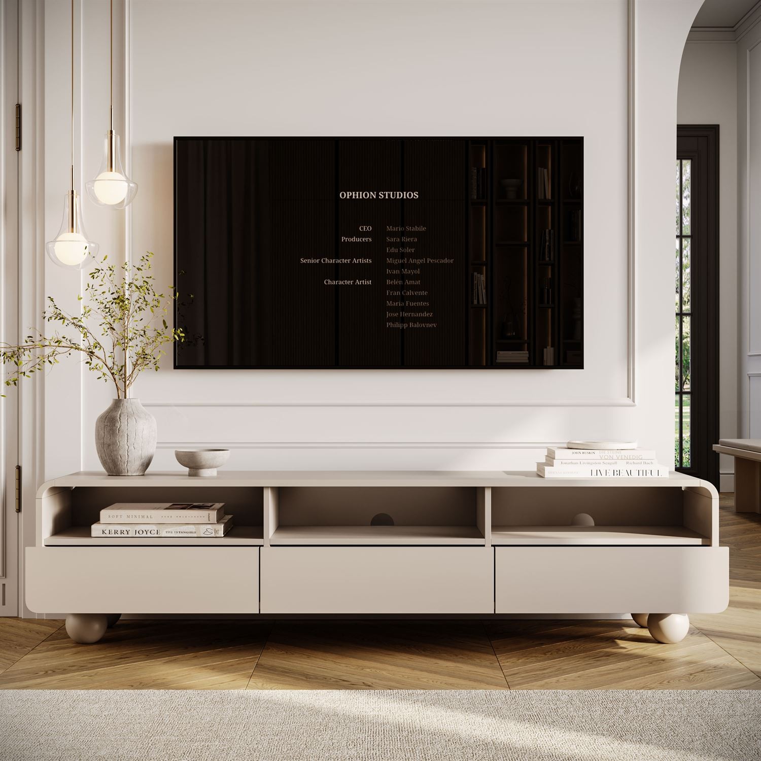 Szafka RTV OLIVIO 180 cm z szufladami