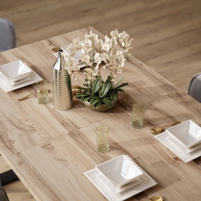 Zestaw ART ze stołem rozkładanym 150-198 i 4 krzesłami Zestaw ART ze stołem rozkładanym 150-198 i 4 krzesłami