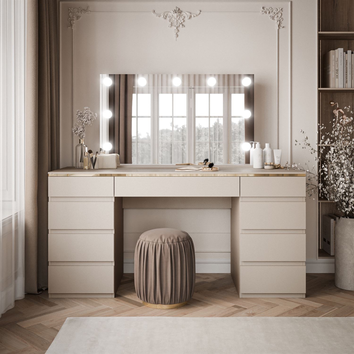 Toaletka AURORA DOUBLE KASZMIR z szufladami