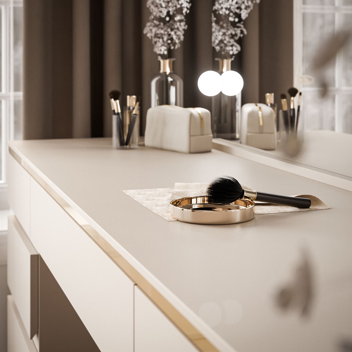 Toaletka AURORA DOUBLE KASZMIR z szufladami