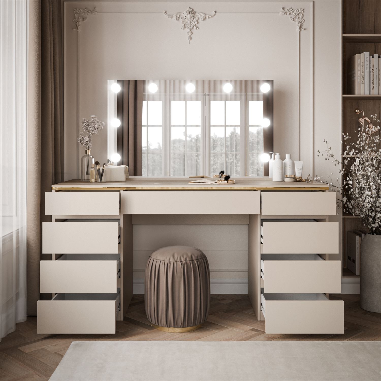 Toaletka AURORA DOUBLE KASZMIR z szufladami