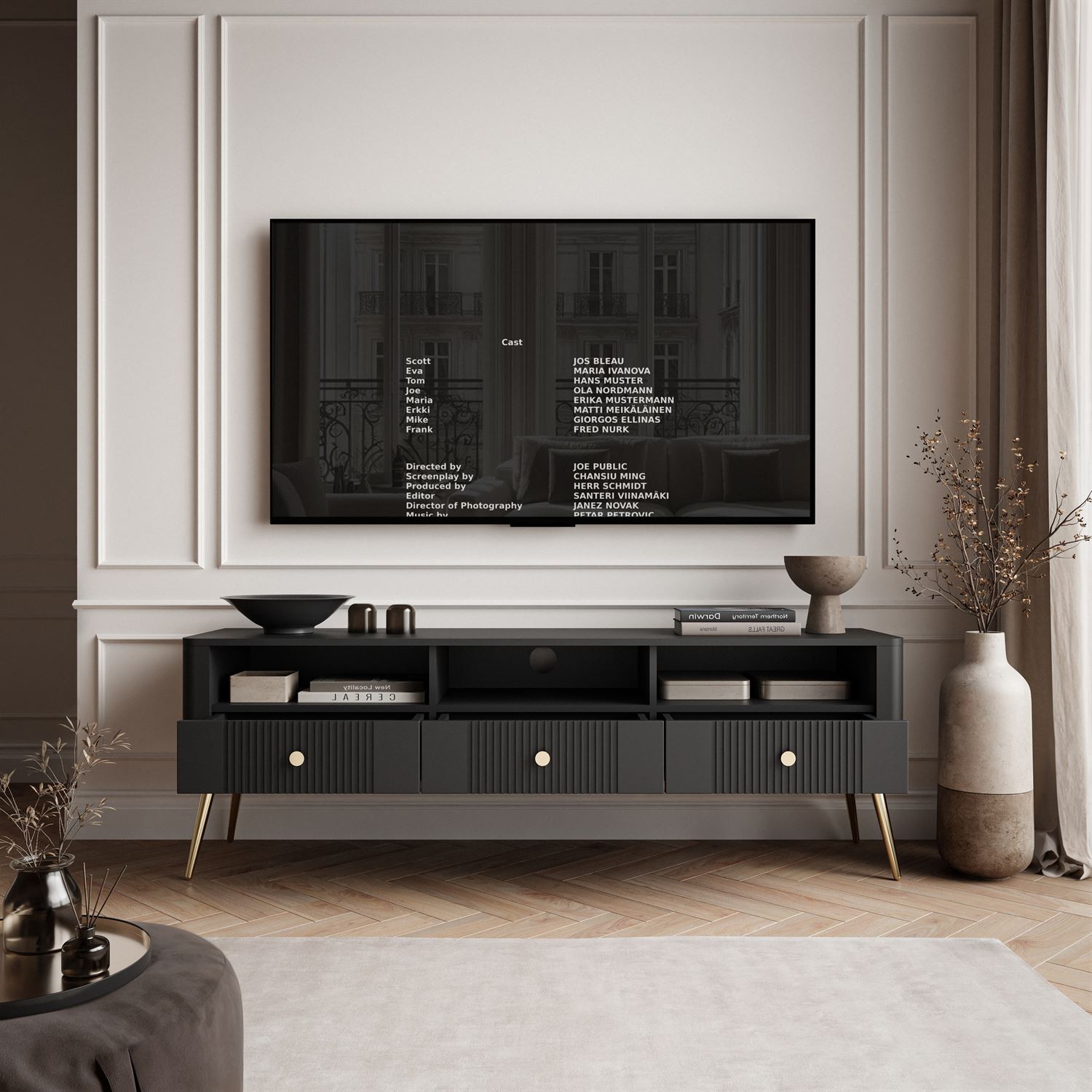 Szafka RTV ELYSIA z szufladami