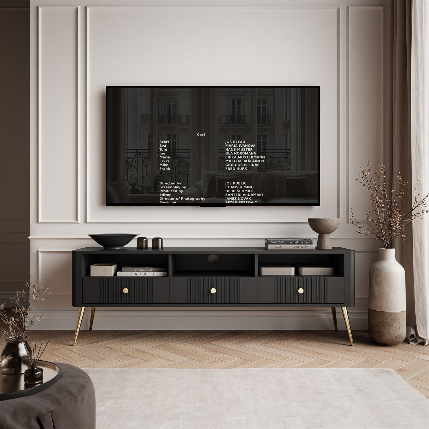 Szafka RTV ELYSIA z szufladami