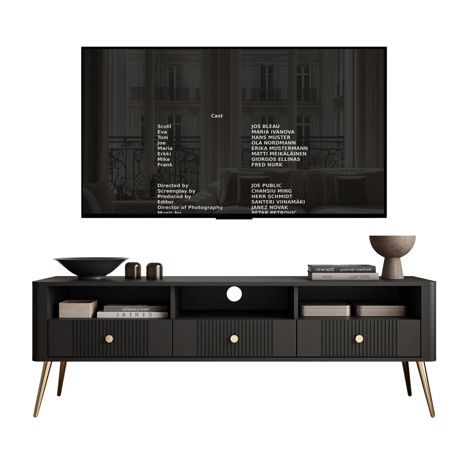 Szafka RTV ELYSIA z szufladami