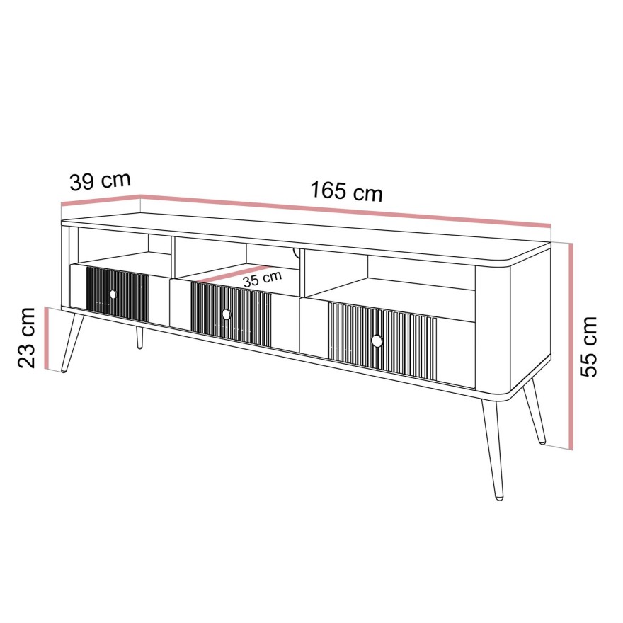 Szafka RTV ELYSIA z szufladami