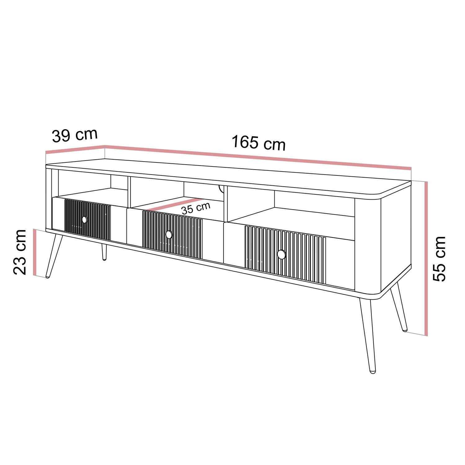 Szafka RTV ELYSIA z szufladami