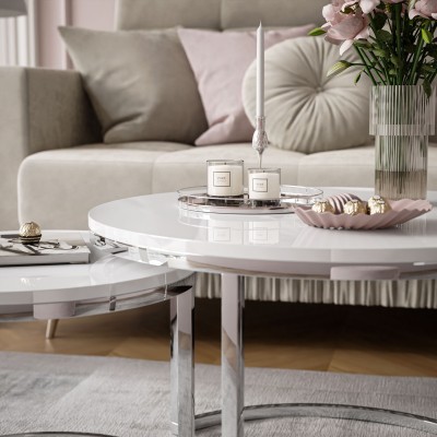 Ława CIRI chrom / czarny połysk