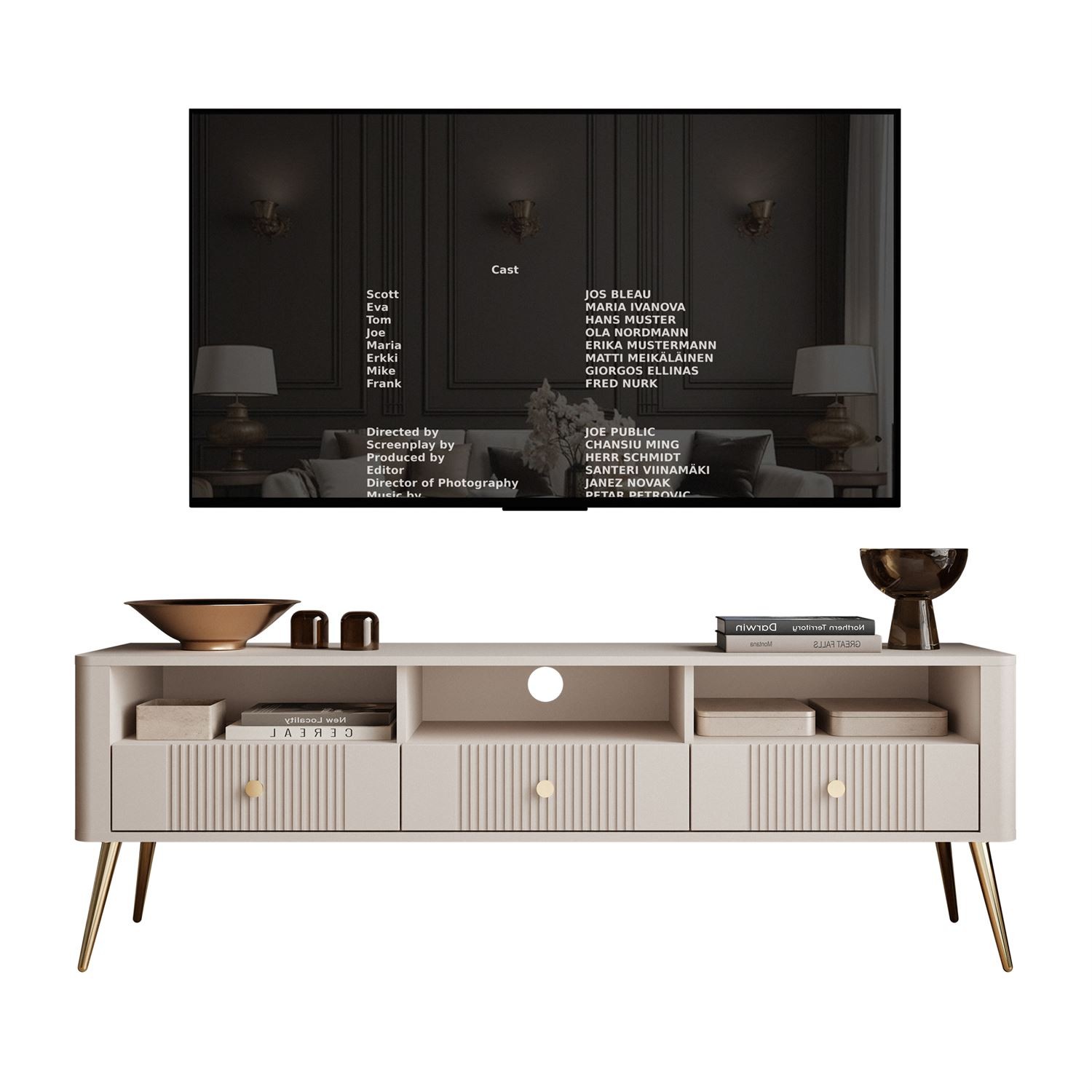 Szafka RTV ELYSIA KASZMIR z szufladami