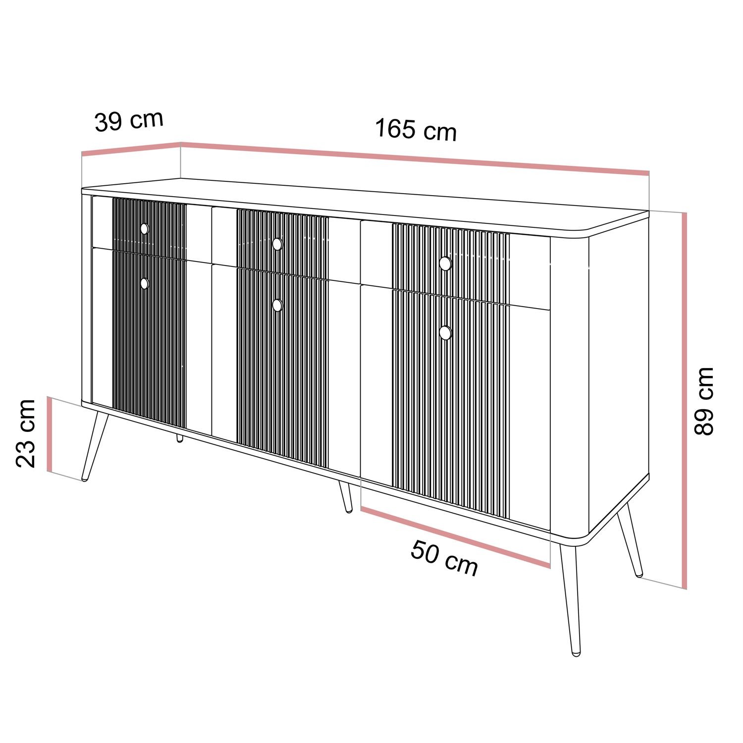 Komoda ELYSIA KASZMIR 3D3S z szufladami