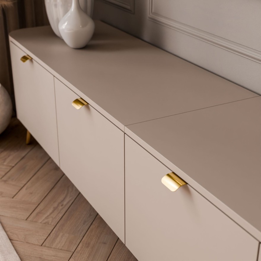 Szafka RTV CELESTE 200 cm z oświetleniem na nóżkach