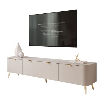 Szafka RTV CELESTE 200 cm z oświetleniem na nóżkach