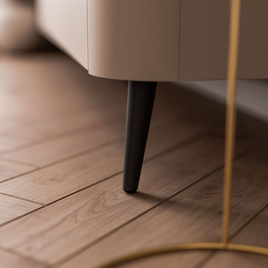 Szafka RTV CELESTE PUSH OPEN z oświetleniem na nóżkach