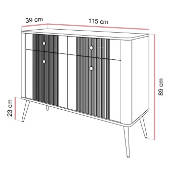 Komoda ELYSIA KASZMIR 2D2S z szufladami