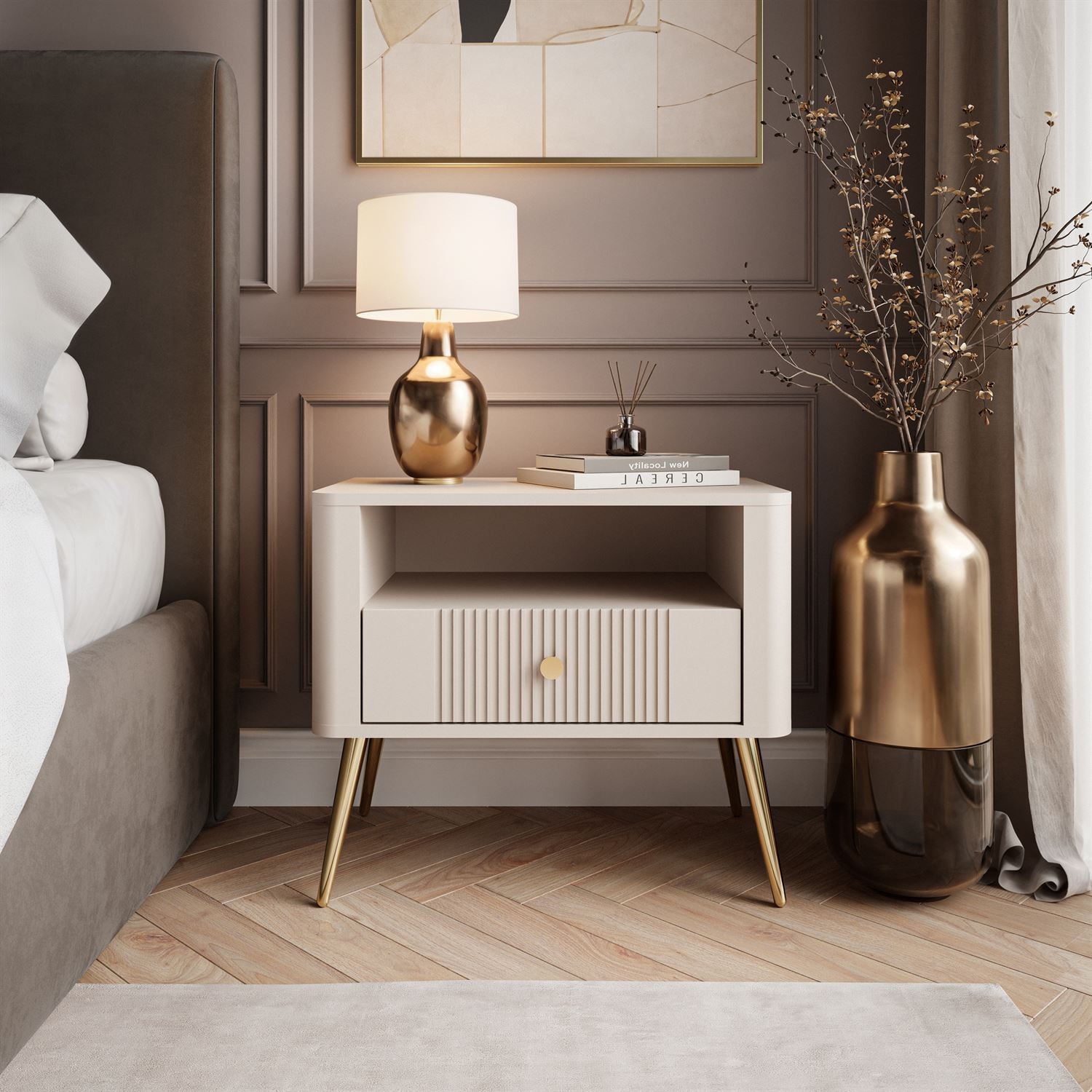 Stolik nocny ELYSIA KASZMIR z szufladą