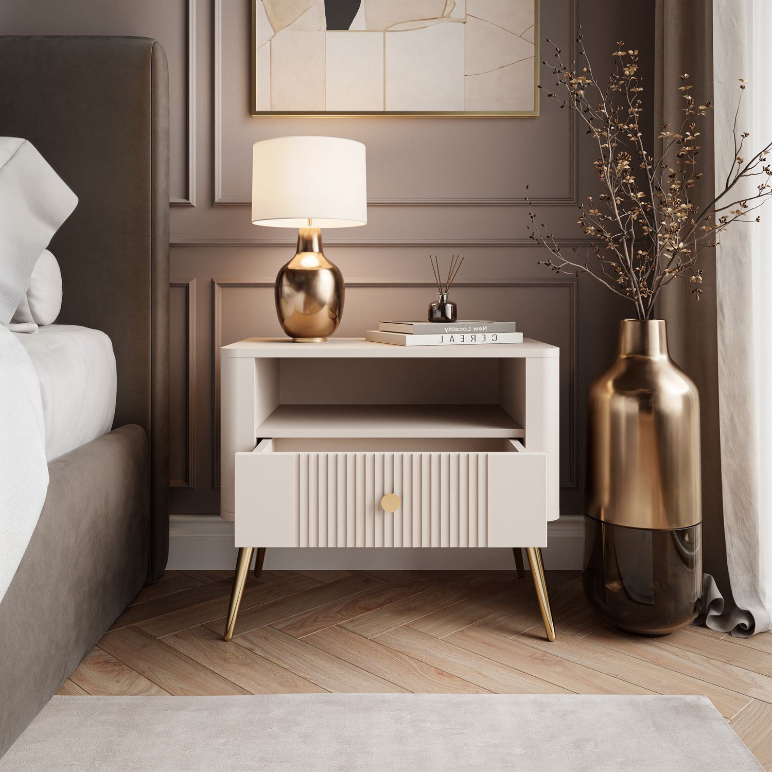 Stolik nocny ELYSIA KASZMIR z szufladą