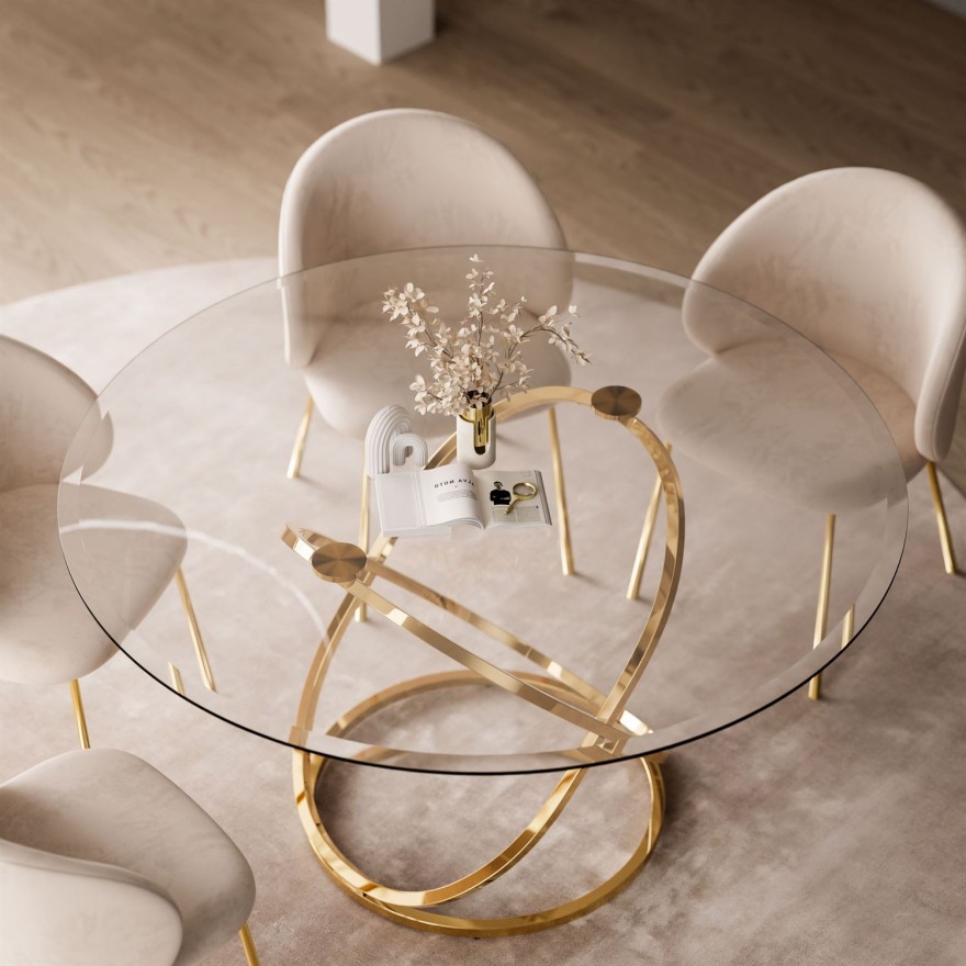 Zestaw do jadalni BELLE z czteroma krzesłami