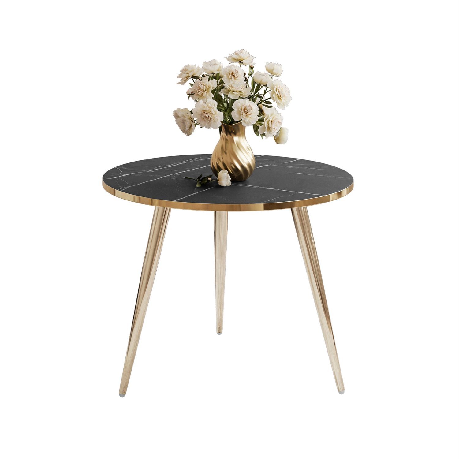 Okrągły stolik kawowy SOLEIL GOLD MARMUR