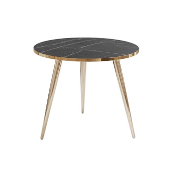 Okrągły stolik kawowy SOLEIL GOLD MARMUR