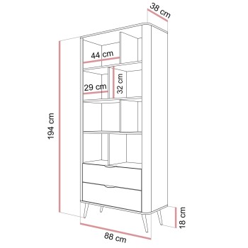 Regał TWILIGHT z szufladami