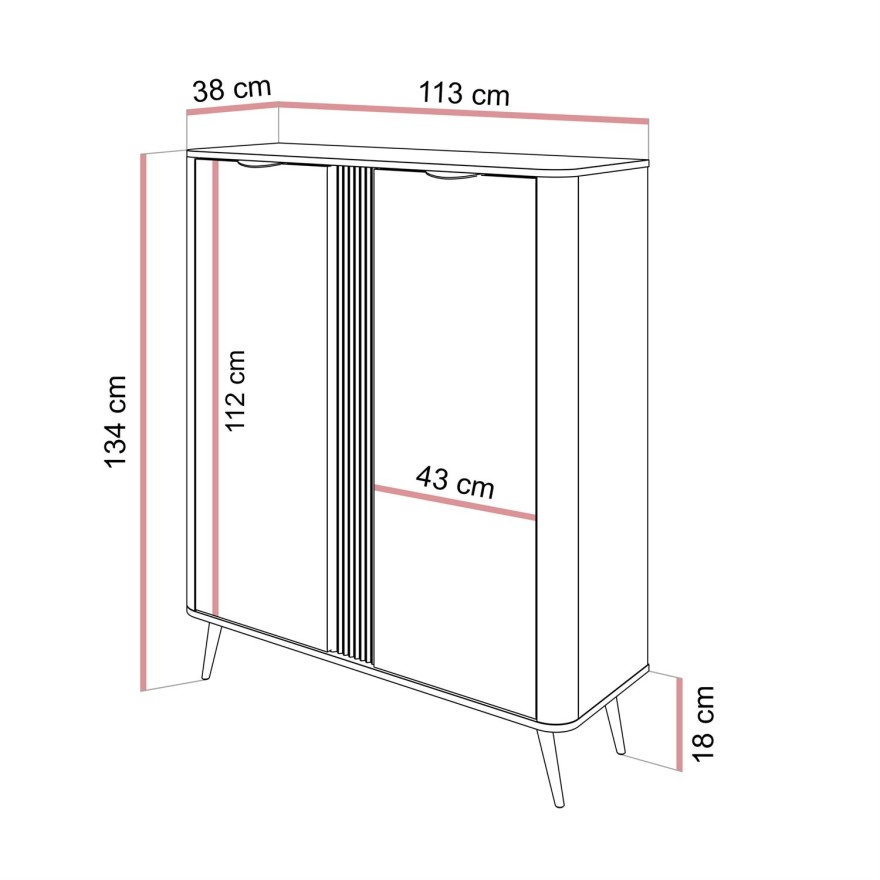 Wysoka Komoda TWILIGHT 2D
