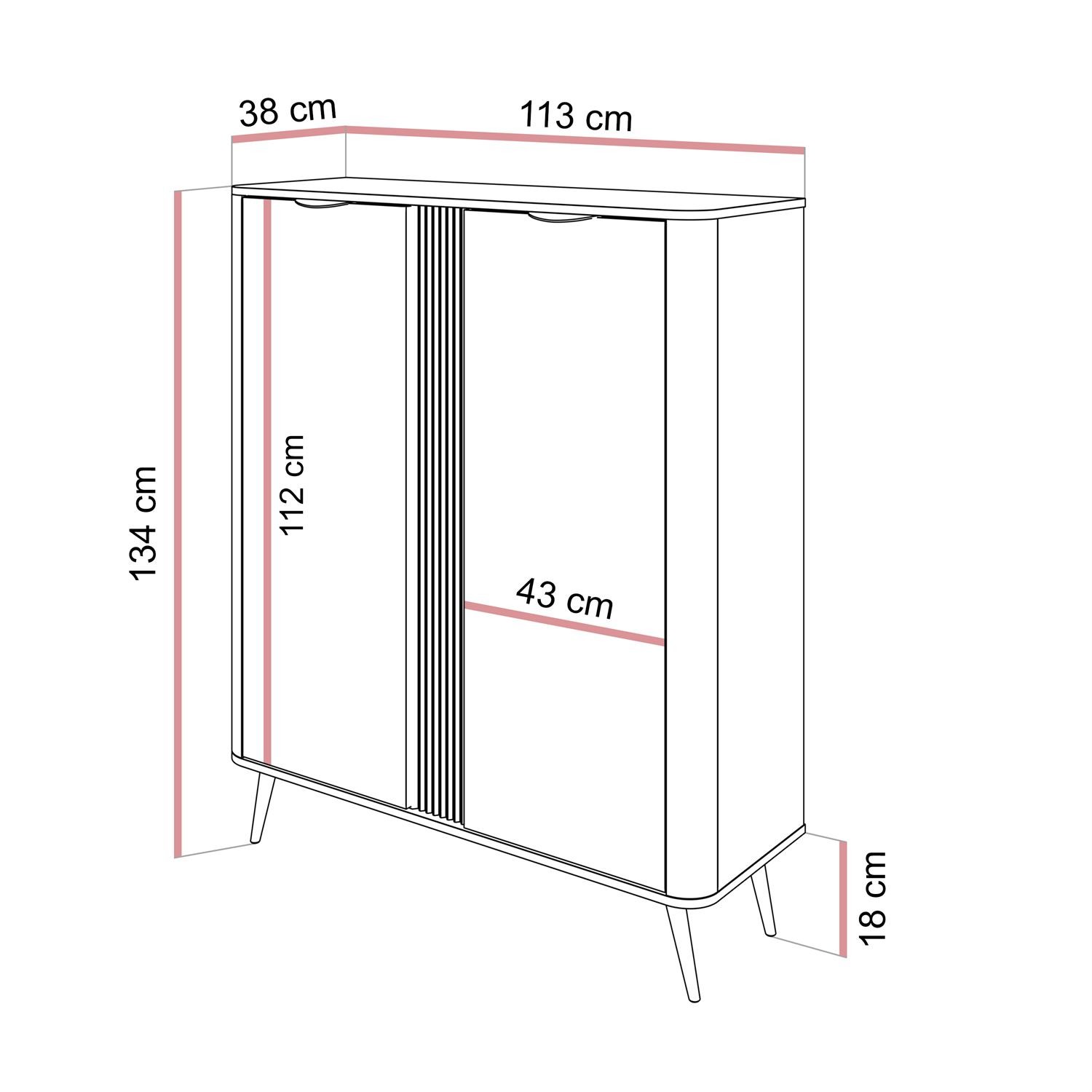 Wysoka Komoda TWILIGHT 2D