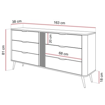 Komoda TWILIGHT 6S z szufladami
