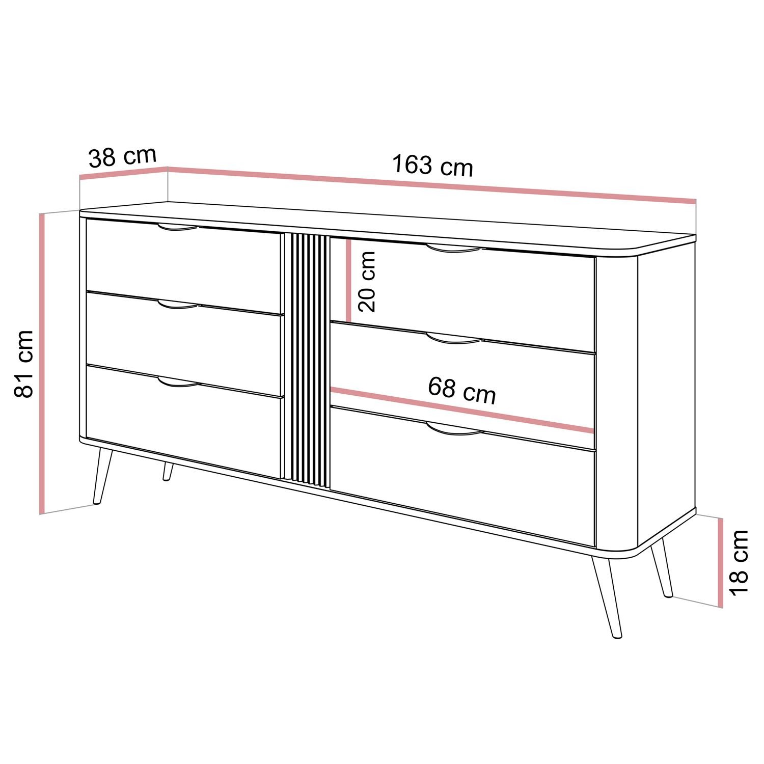 Komoda TWILIGHT 6S z szufladami