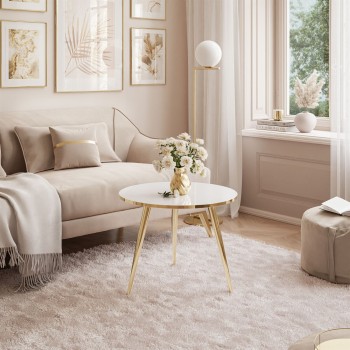 Okrągły stolik kawowy SOLEIL GOLD połysk