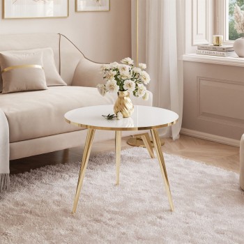 Okrągły stolik kawowy SOLEIL GOLD połysk