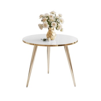 Okrągły stolik kawowy SOLEIL GOLD połysk