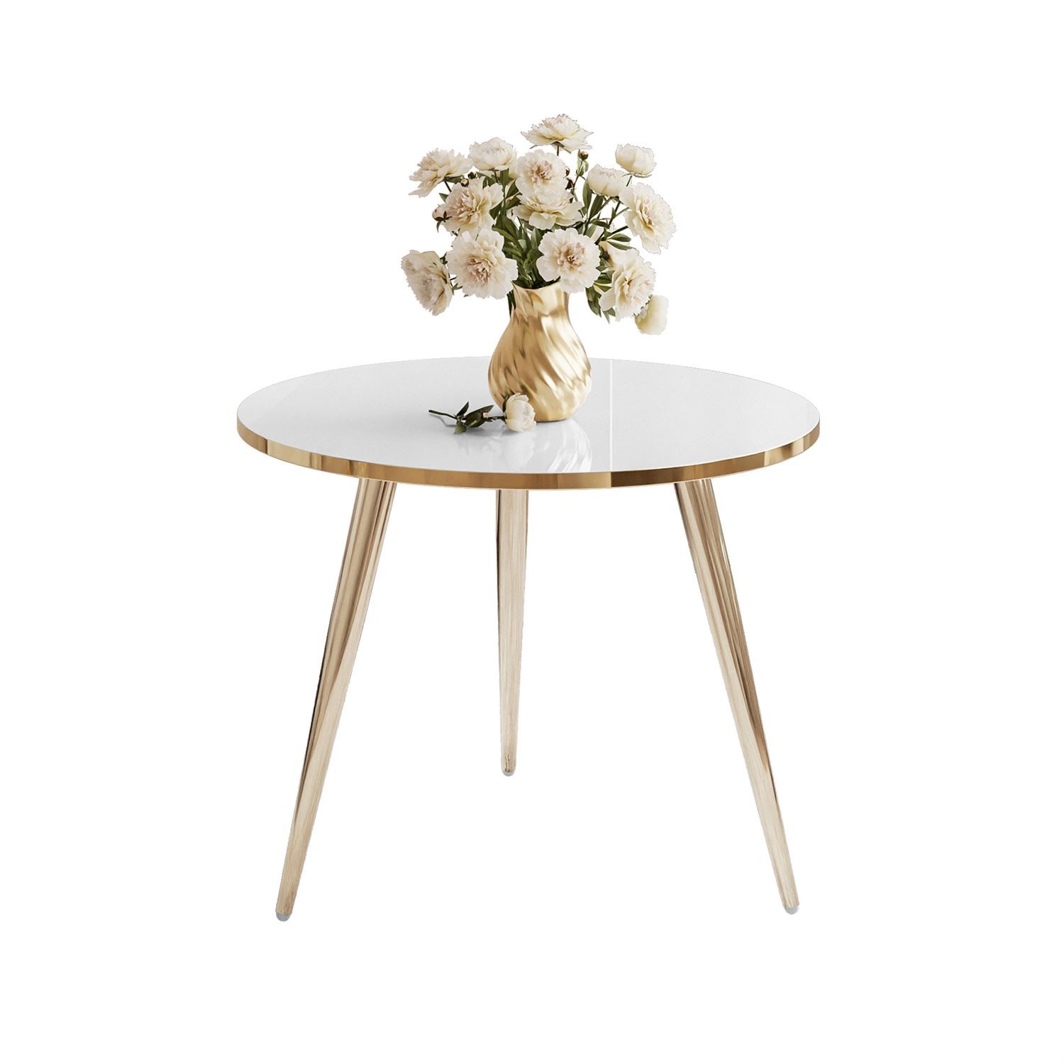 Okrągły stolik kawowy SOLEIL GOLD połysk