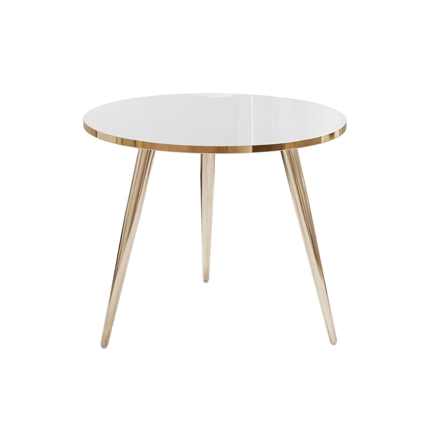Okrągły stolik kawowy SOLEIL GOLD połysk