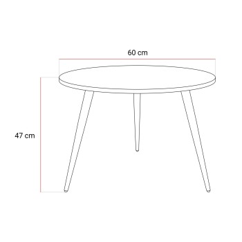 Okrągły stolik kawowy SOLEIL II połysk na złotych nogach