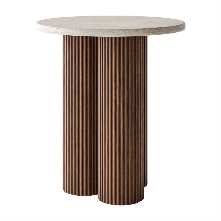 Stolik kawowy CANYON S z ryflowaną podstawą