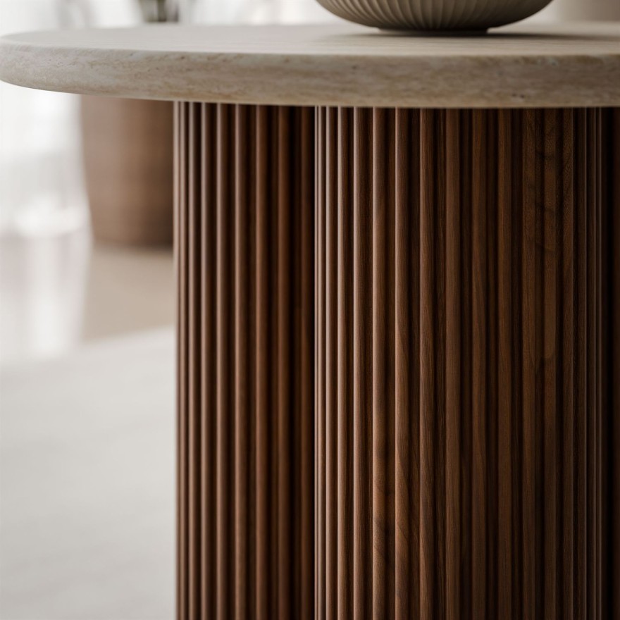 Stolik kawowy CANYON S z ryflowaną podstawą