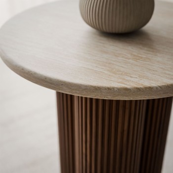 Stolik kawowy CANYON S z ryflowaną podstawą