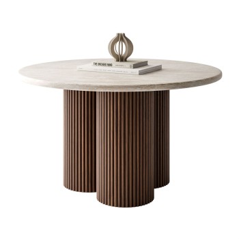 Stolik kawowy CANYON z ryflowaną podstawą