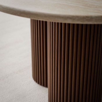 Stolik kawowy CANYON z ryflowaną podstawą