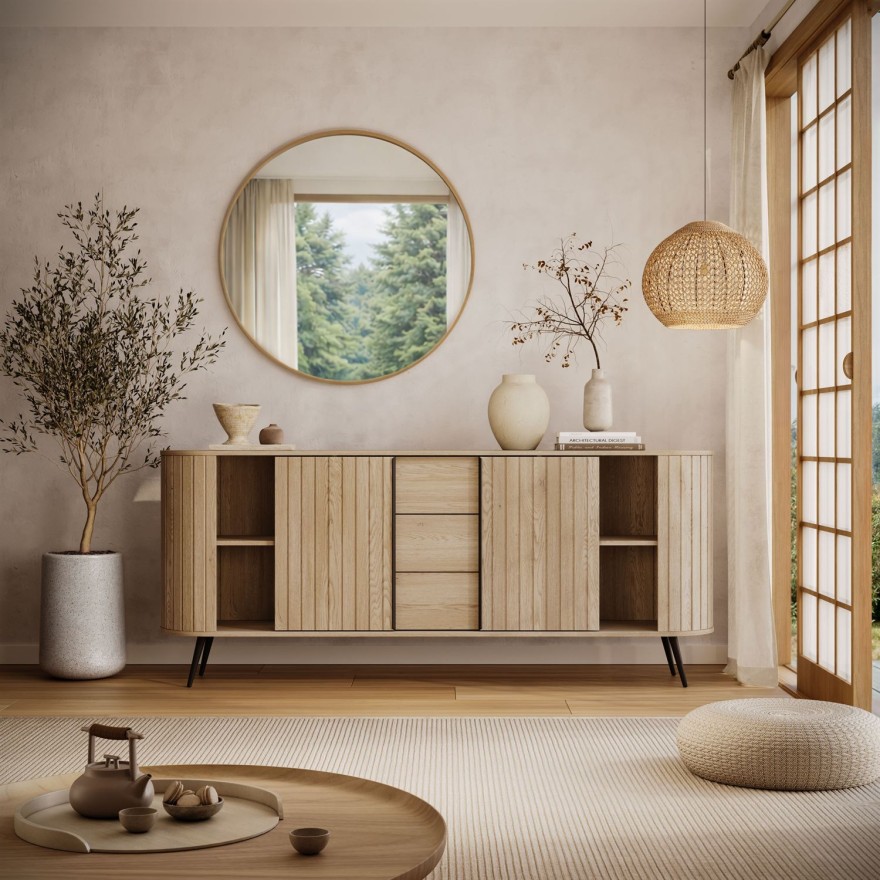 Komoda WILLOW 2D3S z przesuwnymi drzwiami