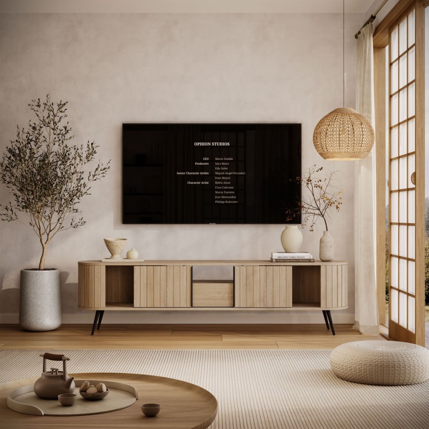 Szafka RTV WILLOW z przesuwnymi frontami