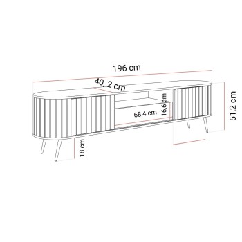 Szafka RTV WILLOW z przesuwnymi frontami
