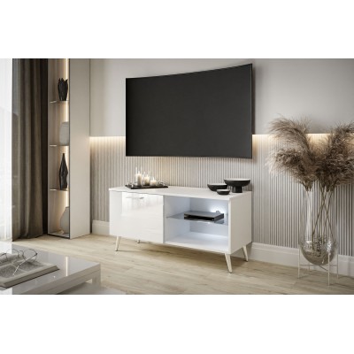 Szafka RTV 100 wysoki połysk oświetlenie LED