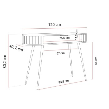 Konsola WILLOW 120 cm na wysokich nogach
