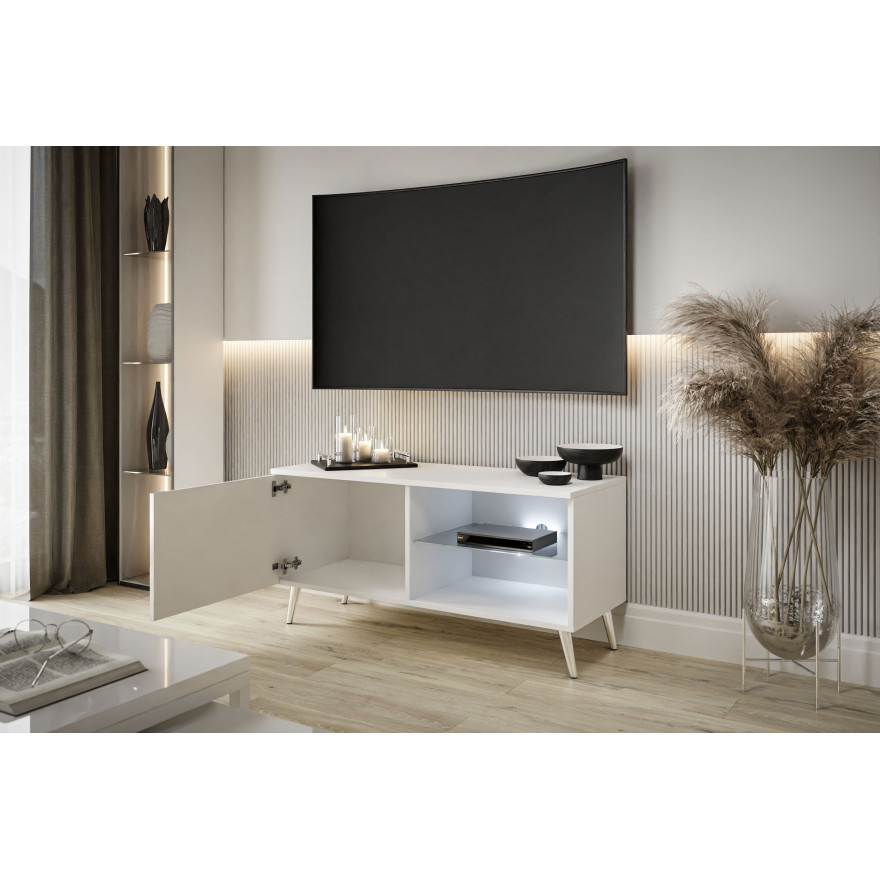 Szafka RTV 100 wysoki połysk oświetlenie LED