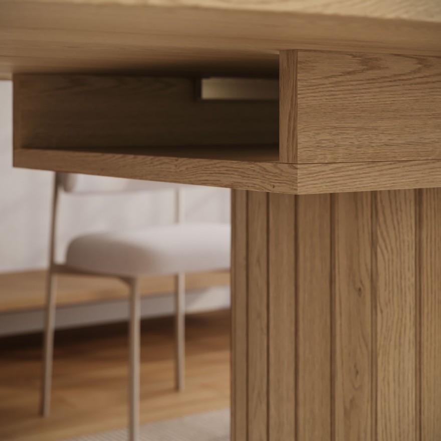 Rozkładany stół WILLOW 180-220 z krzesłami ELYSE