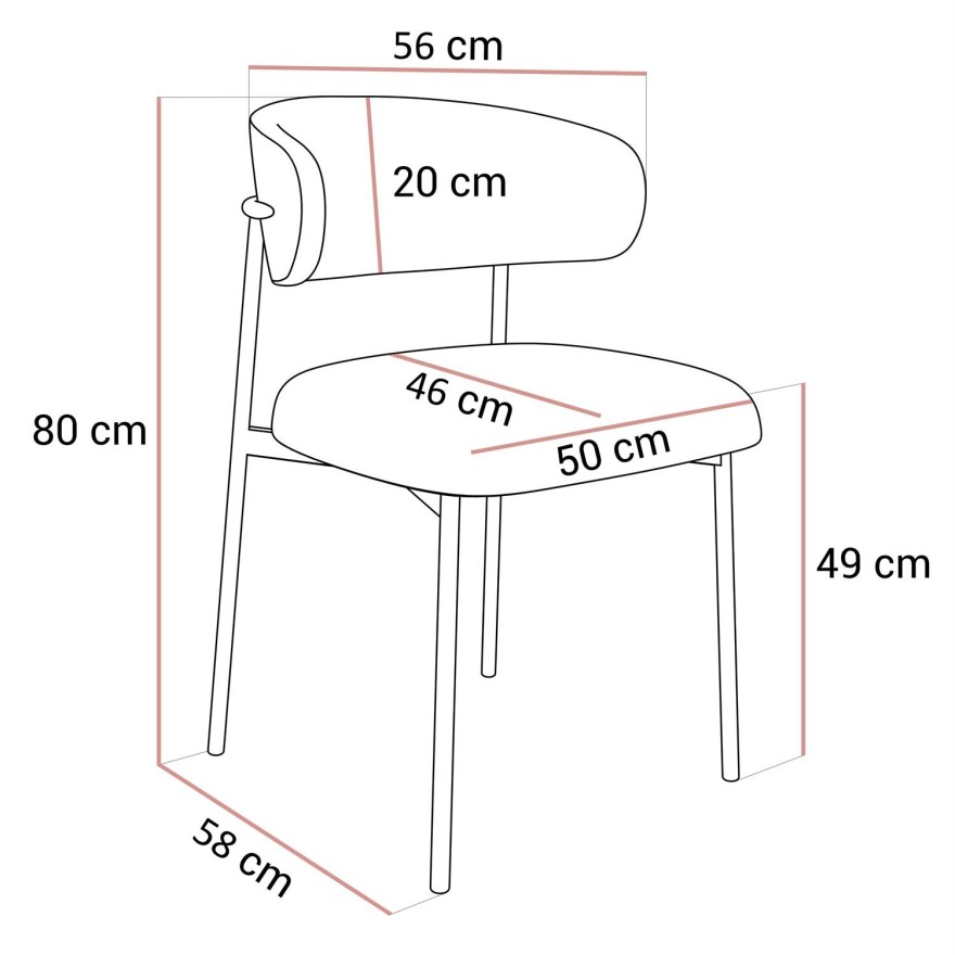 Rozkładany stół WILLOW 180-220 z krzesłami ELYSE
