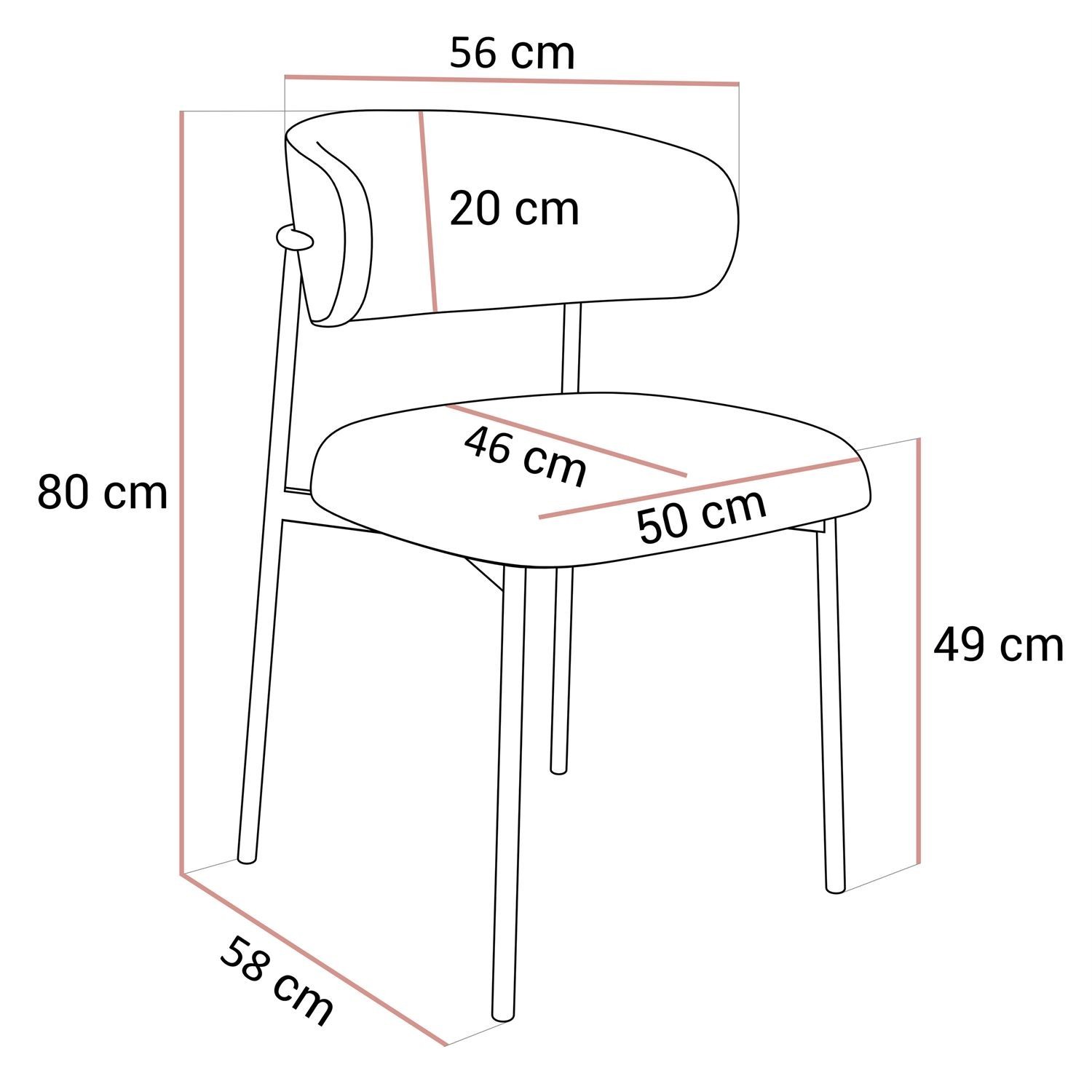 Rozkładany stół WILLOW 180-220 z krzesłami ELYSE